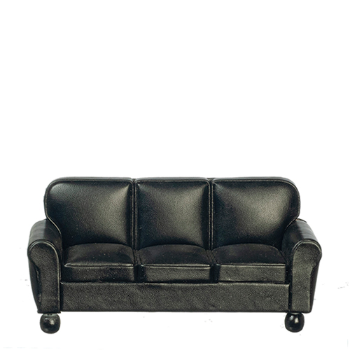 Leather Sofa, Black